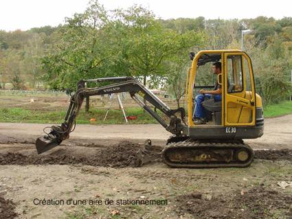 Cration d'une aire de stationnement